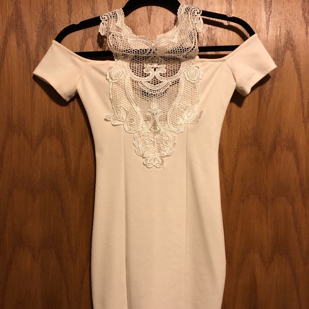 Solemio White Party Dress